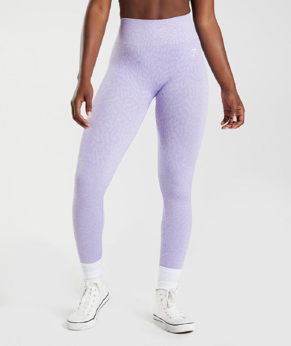 Leggins Gymshark Adapt Animal Seamless Mujer Moradas | CO 2813GSO